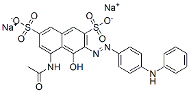 5-(Acetylamino)-4-hydroxy-3-[[4-(phenylamino)phenyl]azo]-2,7-naphthalenedisulfonic acid disodium salt Struktur