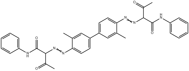 2,2'-[(3,3'-dimethyl[1,1'-biphenyl]-4,4'-diyl)bis(azo)]bis[3-oxo-N-phenylbutyramide],6358-88-9,结构式