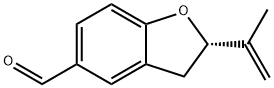 [S,(+)]-2,3-ジヒドロ-2-イソプロペニル-5-ベンゾフランカルボアルデヒド 化学構造式
