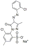 3-クロロ-4-[4-[(2-クロロフェニル)アゾ]-4,5-ジヒドロ-3-メチル-5-オキソ-1H-ピラゾール-1-イル]-5-メチルベンゼンスルホン酸ナトリウム 化学構造式