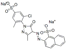 2-[[1-(2-Chloro-6-methyl-4-sulfophenyl)-4,5-dihydro-3-methyl-5-oxo-1H-pyrazol-4-yl]azo]-1-naphthalenesulfonic acid disodium salt|酸性黄55