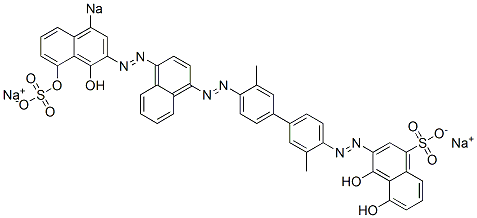 4,5-Dihydroxy-3-[[4'-[[4-[(1,8-dihydroxy-4-sodiosulfo-2-naphthalenyl)azo]-1-naphthalenyl]azo]-3,3'-dimethyl[1,1'-biphenyl]-4-yl]azo]naphthalene-1-sulfonic acid sodium salt|