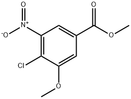 Methyl 4-chloro-3-methoxy-5-nitrobenzenecarboxylate Struktur