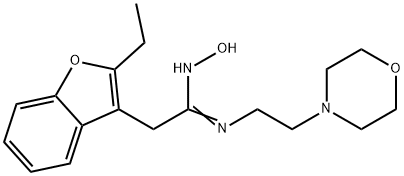 2-Ethyl-N-(2-morpholinoethyl)-3-benzofuranacetamide oxime Struktur