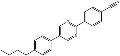 4-[5-(4-ブチルフェニル)-2-ピリミジニル]ベンゾニトリル 化学構造式