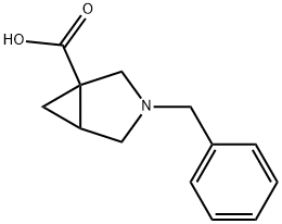 3-ベンジル-3-アザビシクロ[3.1.0]ヘキサン-1-カルボン酸 化学構造式