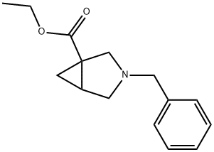 3-ベンジル-3-アザビシクロ[3.1.0]ヘキサン-1-カルボン酸エチル 化学構造式