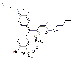 N-[4-[(4-Butylamino-3-methylphenyl)(2-sulfonato-4-sodiosulfophenyl)methylene]-2-methyl-2,5-cyclohexadien-1-ylidene]-1-butanaminium|