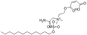 N-(2-アミノ-2-オキソエチル)-N,N-ジメチル-2-[[(2Z)-4-オキソ-4-ヒドロキシ-2-ブテノイル]オキシ]エタンアミニウム・ドデシルスルファート 化学構造式