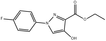 1-(4-FLUORO-PHENYL)-4-HYDROXY-1H-PYRAZOLE-3-CARBOXYLIC ACID ETHYL ESTER,636568-08-6,结构式