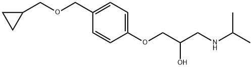 1-[4-[(Cyclopropylmethoxy)methyl]phenoxy]-3-[(1-methylethyl)amino]-2-propanol,63659-22-3,结构式