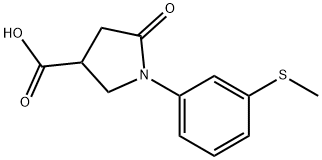1-[3-(METHYLTHIO)PHENYL]-5-OXO-PYRROLIDINE-3-CARBOXYLIC ACID Structure