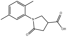 1-(2,5-ジメチルフェニル)-5-オキソピロリジン-3-カルボン酸 化学構造式