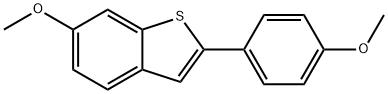 6-Methoxy-2-(4-methoxyphenyl)benzobithiophene Struktur