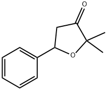 2,2-ジメチル-5-フェニルジヒドロフラン-3(2H)-オン 化学構造式