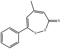 5-メチル-7-フェニル-3H-1,2-ジチエピン-3-チオン 化学構造式