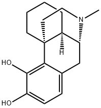 17-メチルモルフィナン-3,4-ジオール 化学構造式