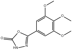 5-(3,4,5-トリメトキシフェニル)-1,3,4-オキサジアゾール-2-オール 化学構造式