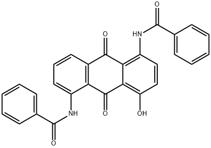 N,N'-(4-Hydroxy-9,10-dihydro-9,10-dioxoanthracene-1,5-diyl)bis(benzamide),6370-96-3,结构式