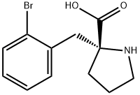 (R)-ALPHA-(2-BROMOBENZYL)-PROLINE-HCL 化学構造式