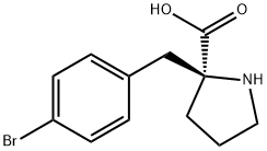 (S)-ALPHA-(4-BROMOBENZYL)-PROLINE-HCL, 637020-93-0, 结构式