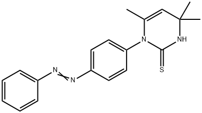 3,4-ジヒドロ-1-(p-フェニルアゾフェニル)-4,4,6-トリメチル-2(1H)-ピリミジンチオン 化学構造式