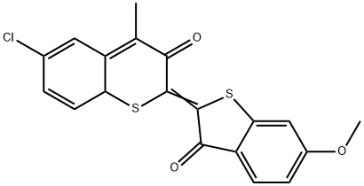 6371-19-3 6-chloro-2-(6-methoxy-3-oxobenzo[b]thien-2(3H)-ylidene)-4-methylbenzo[b]thiophene-3(2H)-one 