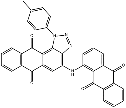 4-[(9,10-Dihydro-9,10-dioxoanthracen-1-yl)amino]-1-(4-methylphenyl)-1H-anthra[1,2-d]triazole-6,11-dione Struktur
