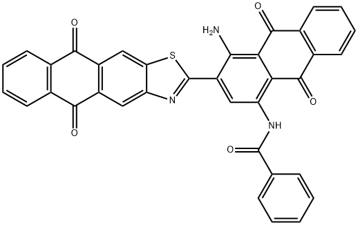N-[4-氨基-3-[5,10-二氢-5,10-二氧代蒽并[2,3-D]噻唑-2-基]-9,10,-二氢-9,10-二氧代-1-蒽基]苯甲酰胺,6371-50-2,结构式
