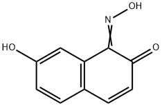 7-Hydroxy-1-hydroxyiminonaphthalen-2(1H)-one 结构式