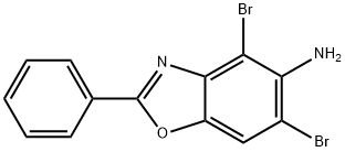 4,6-DIBROMO-2-PHENYL-1,3-BENZOXAZOL-5-AMINE Structure