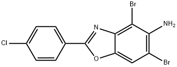 4,6-DIBROMO-2-(4-CHLOROPHENYL)-1,3-BENZOXAZOL-5-AMINE Structure