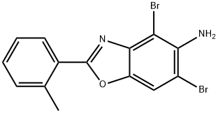 4,6-DIBROMO-2-(2-METHYLPHENYL)-1,3-BENZOXAZOL-5-AMINE Structure