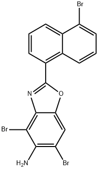 4,6-DIBROMO-2-(5-BROMO-1-NAPHTHYL)-1,3-BENZOXAZOL-5-AMINE,637303-04-9,结构式