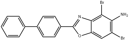 2-(1,1'-BIPHENYL-4-YL)-4,6-DIBROMO-1,3-BENZOXAZOL-5-AMINE 结构式