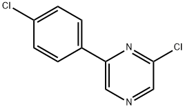 2-氯-6-(4-氯苯基)吡嗪, 637353-09-4, 结构式
