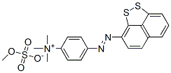 Benzenaminium, N,N,N-trimethyl-4-(naphtho1,8-cd-1,2-dithiol-3-ylazo)-, methyl sulfate Structure