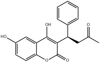 (R)-6-Hydroxy Warfarin 化学構造式