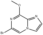 6-ブロモ-8-メトキシイミダゾ[1,2-A]ピラジン 化学構造式