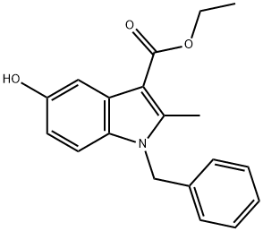 乙基1-苄基-5-羟基-2-甲基-1H-吲哚-3-羧酸酯 结构式