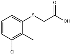 2-((3-氯-2-甲基苯基)硫代)乙酸,6375-67-3,结构式