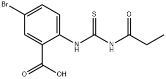 5-BROMO-2-[[[(1-OXOPROPYL)AMINO]THIOXOMETHYL]AMINO]-BENZOIC ACID,637728-14-4,结构式