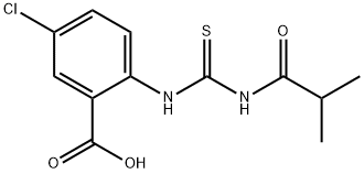 5-CHLORO-2-[[[(2-METHYL-1-OXOPROPYL)AMINO]THIOXOMETHYL]AMINO]-BENZOIC ACID 化学構造式