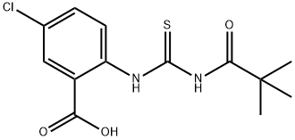5-CHLORO-2-[[[(2,2-DIMETHYL-1-OXOPROPYL)AMINO]THIOXOMETHYL]AMINO]-BENZOIC ACID 结构式