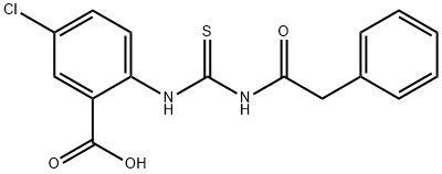 5-CHLORO-2-[[[(PHENYLACETYL)AMINO]THIOXOMETHYL]AMINO]-BENZOIC ACID Structure