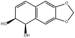 Naphtho[2,3-d]-1,3-dioxole-5,6-diol, 5,6-dihydro-, (5R,6S)- (9CI) Structure