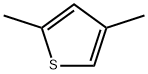 2,4-ジメチルチオフェン 化学構造式