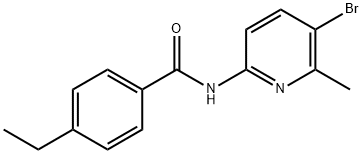 N-(5-BROMO-6-METHYL-2-PYRIDINYL)-4-ETHYL-BENZAMIDE Struktur