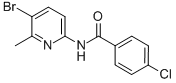 N-(5-BROMO-6-METHYL-2-PYRIDINYL)-4-CHLORO-BENZAMIDE 化学構造式