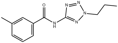 Benzamide, 3-methyl-N-(2-propyl-2H-tetrazol-5-yl)- (9CI) 结构式